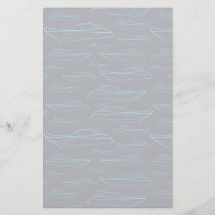 Papelería Patrón de yate azul