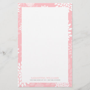 Papelería Patrón floral de crisantemas rosados