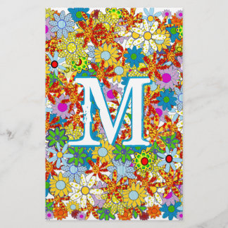 Papelería Patrón floral moderno Colores brillantes
