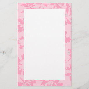 Papelería Patrón floral rosado.