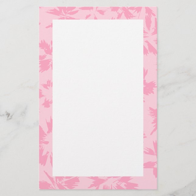 Papelería Patrón floral rosado. (Anverso)