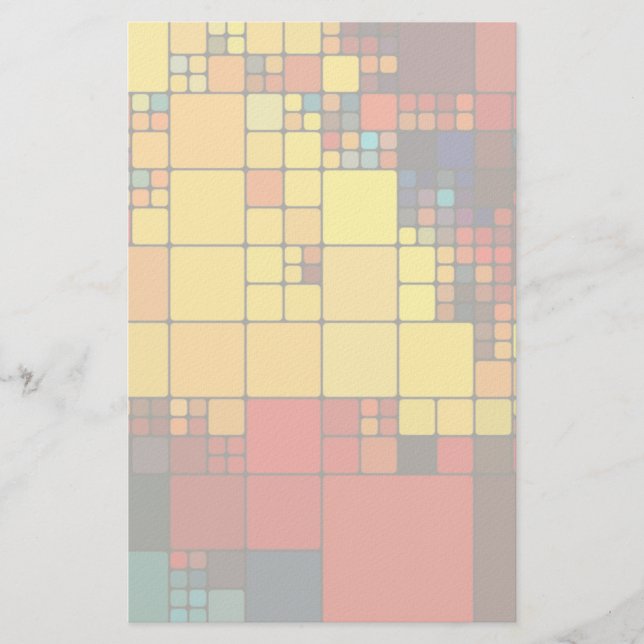 Papelería Patrón geométrico abstracto del arco iris vibrante (Anverso)