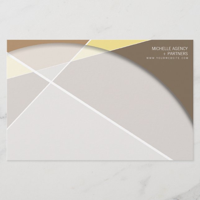 Papelería Patrón geométrico cruzado de grises Arte de molde  (Anverso)