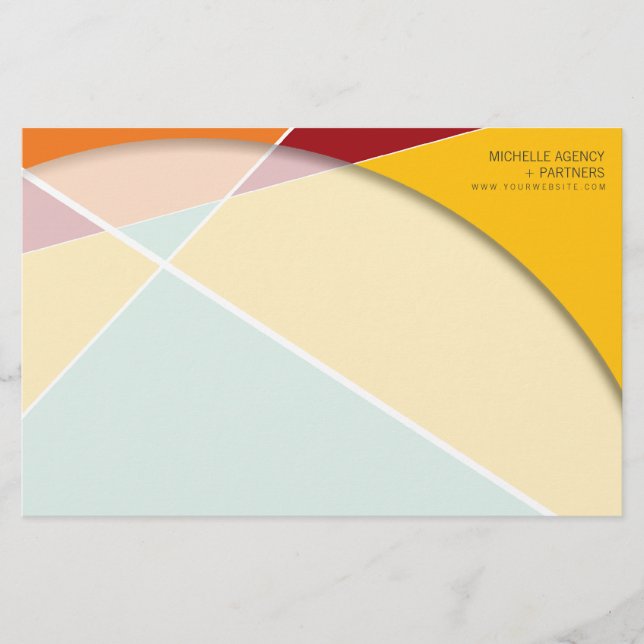 Papelería Patrón geométrico cruzado de grises Arte de molde  (Anverso)