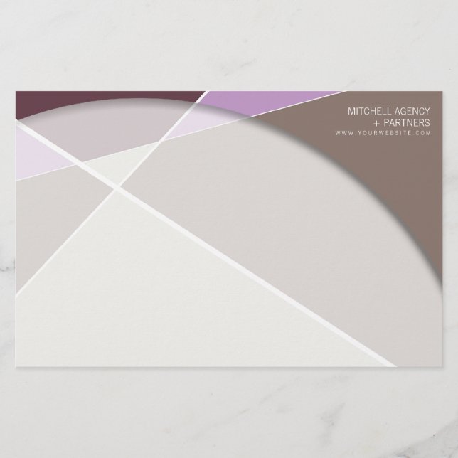 Papelería Patrón geométrico cruzado de grises Arte de molde  (Anverso)