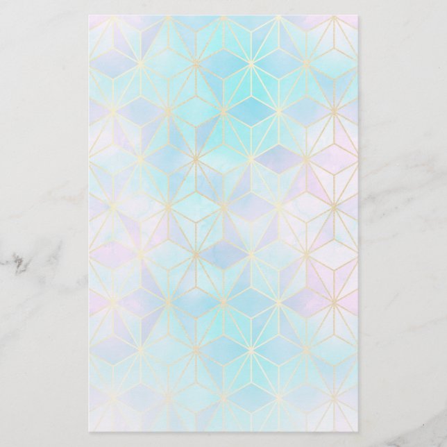 Papelería Patrón geométrico de vidrio irlandés (Anverso)