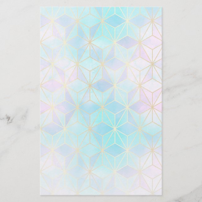 Papelería Patrón geométrico de vidrio irlandés (Anverso)