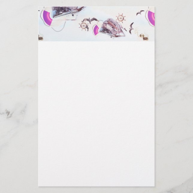 Papelería Patrón marino (Anverso)