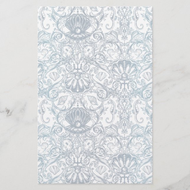 Papelería Patrón marino vintage (Anverso)