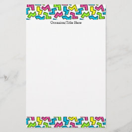 Papelería Patrón Memphis de la Guay Cute 80 de los años 1980