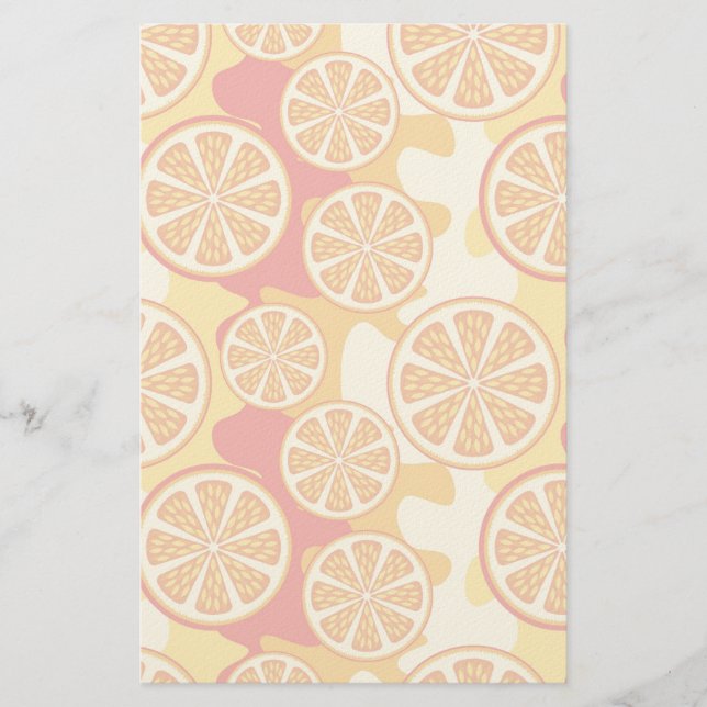Papelería patrón naranja (Anverso)