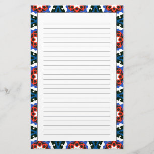 Papelería Patrón Suzani con ornamento audaz