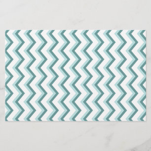 Papelería Patrón ZigZag Chevron en verde menta