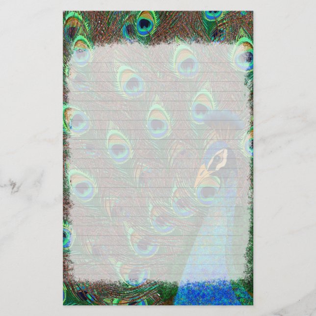 Papelería Pavo real (Anverso)