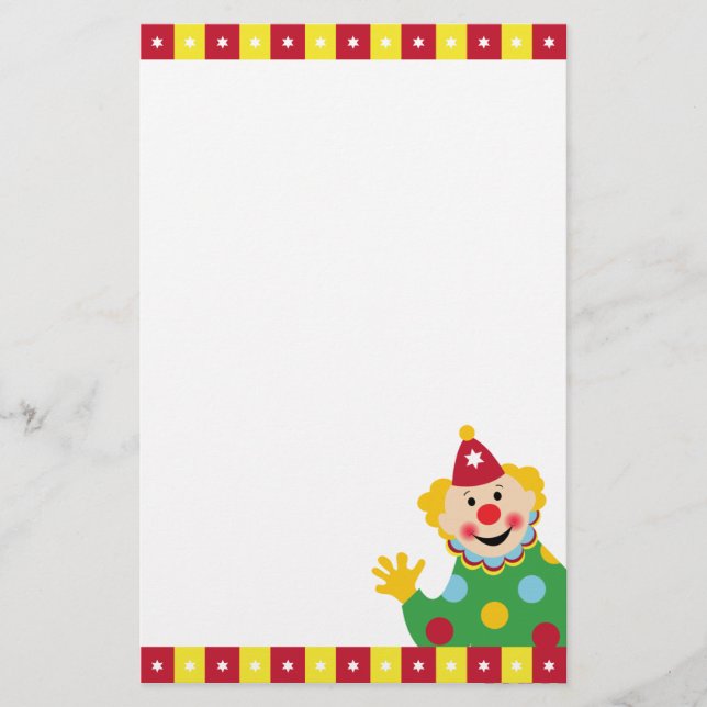 Papelería Payaso de circo con efectos de escritorio de las (Anverso)
