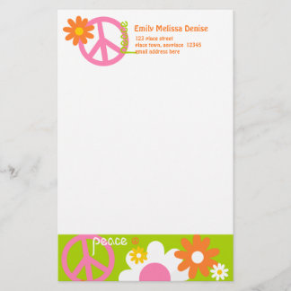 Papelería Paz, amor y flores