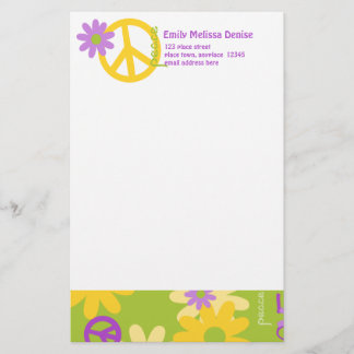 Papelería Paz, amor y flores
