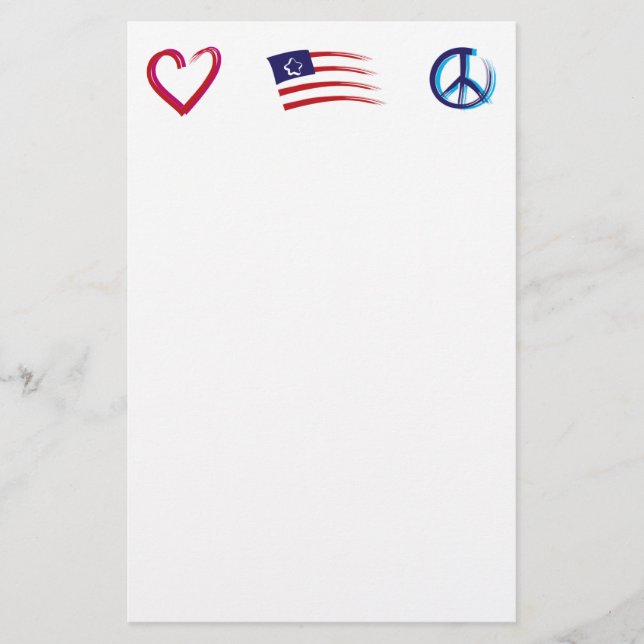 Papelería Paz, esperanza, amor (Anverso)