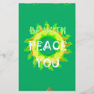 Papelería Paz sea contigo: Verde Inspirador y Amarillo