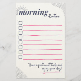 Papelería Peaceful Morning Routine Checklist Art