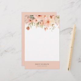 Papelería Peach Boho Floral