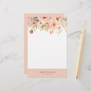 Papelería Peach Boho Floral