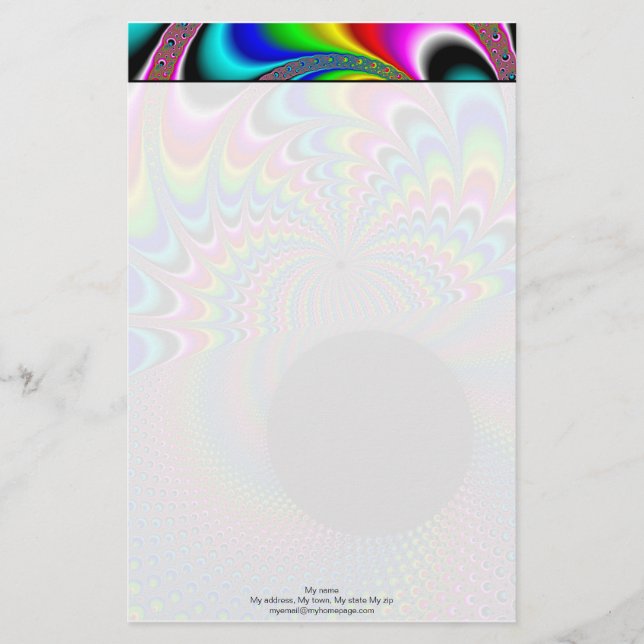 Papelería Peackock A Delic - Arte Fractal (Anverso)