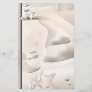 Papelería Pearly Seashells Ocean Beach Stationery
