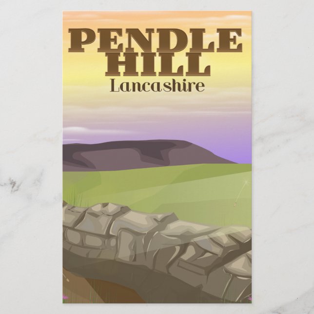 Papelería Pendle Hill Lancashire (Anverso)