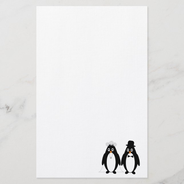 Papelería Penguin Boda Stationery (Anverso)
