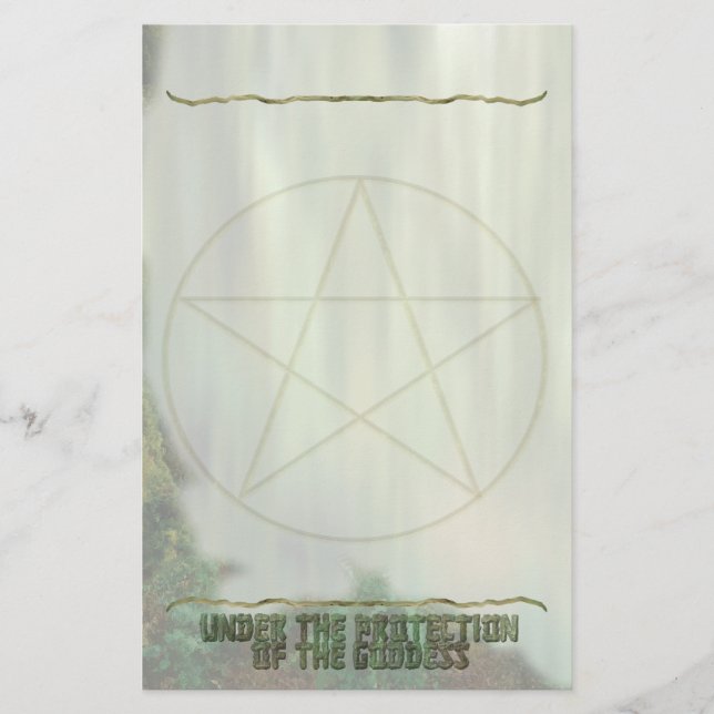 Papelería Pentáculo, bajo la protección de la diosa (Anverso)