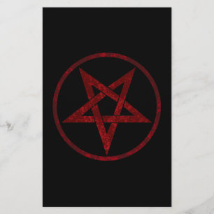 Papelería Pentagram del diablo Rojo