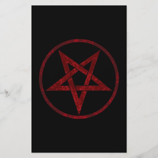 Papelería Pentagram del diablo Rojo (Anverso)