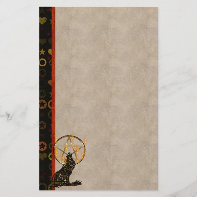 Papelería Pentagram del lobo (Anverso)