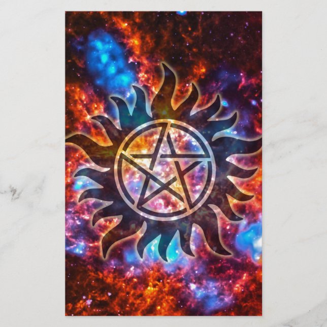 Papelería Pentagrama cósmico (Anverso)