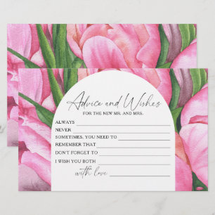 Papelería Peonies - Consejos y deseos de ducha de novia