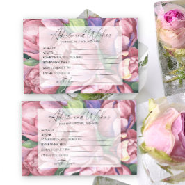 Papelería Peonies - Consejos y deseos de ducha de novia