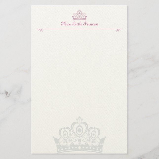 Papelería Pequeña Note-paper de princesa Personalised (Anverso)