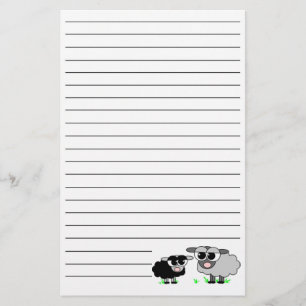 Papelería Pequeñas ovejas negras lindas y ovejas de BigGray