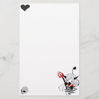 Papelería Pequeño chica lindo del diablo