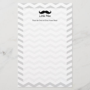 Papelería Pequeño hombre bigote Chevron Cute chicos