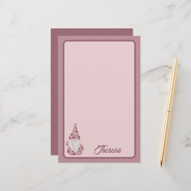 Papelería Pequeño juego rosado detallado (Anverso/Reverso In Situ)