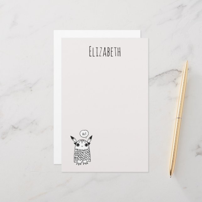 Papelería Pequeño monstruo lindo (Anverso/Reverso In Situ)