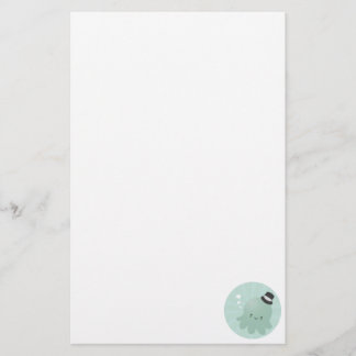 Papelería Pequeño pulpo lindo que lleva un sombrero de copa