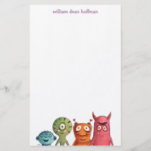 Papelería Pequeños niños de los monstruos