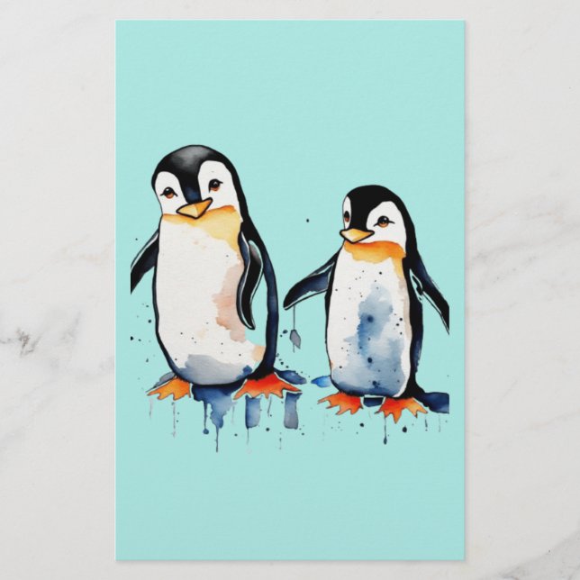 Papelería Pequeños pingüinos (Anverso)