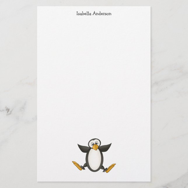 Papelería Perfectamente pingüino · Salto (Anverso)