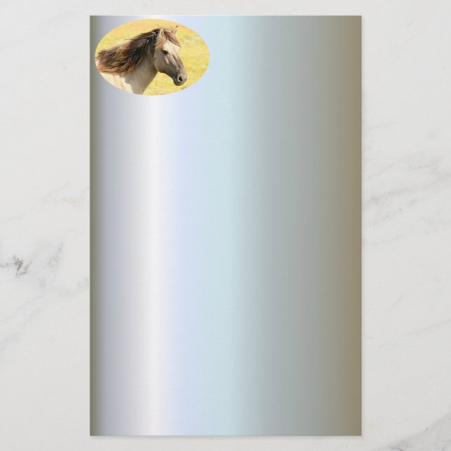 Papelería Perfil de caballo beige (Anverso)