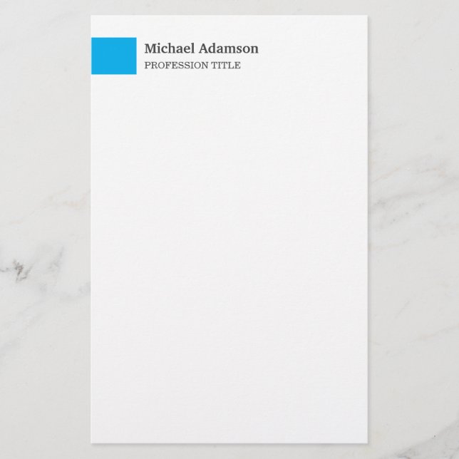 Papelería Perfil Minimalista simple y elegante (Anverso)