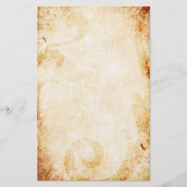 Papelería Pergamino con flor floral (Anverso)